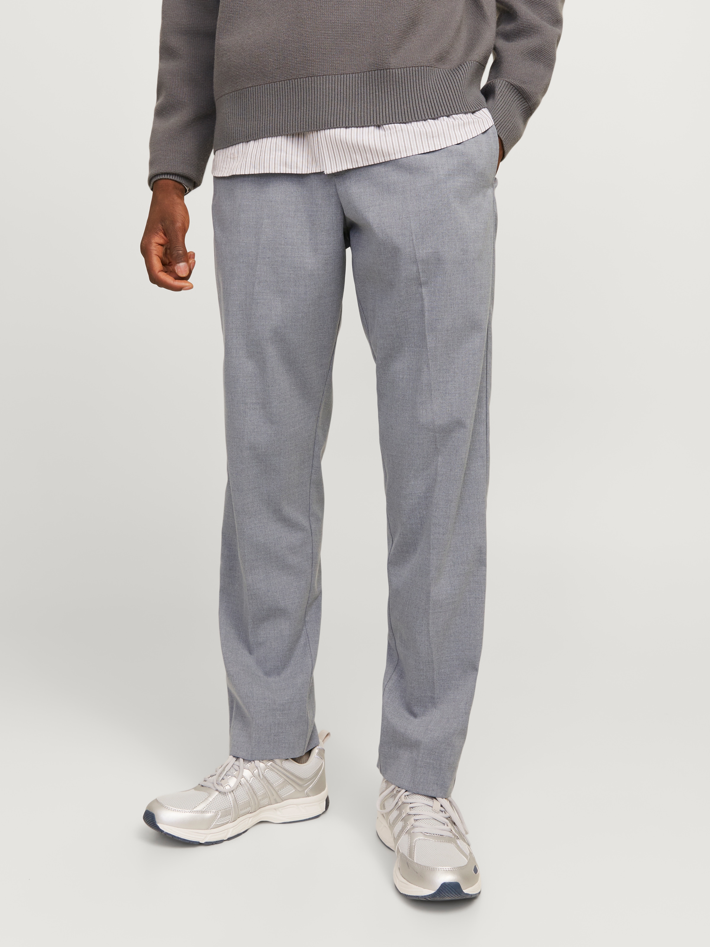 Jack & Jones Stoffhose »JPSTKANE – Lässige Hose mit Bündchen, pflegeleicht und relaxed«  meliert, modisch, relaxed fit, Web