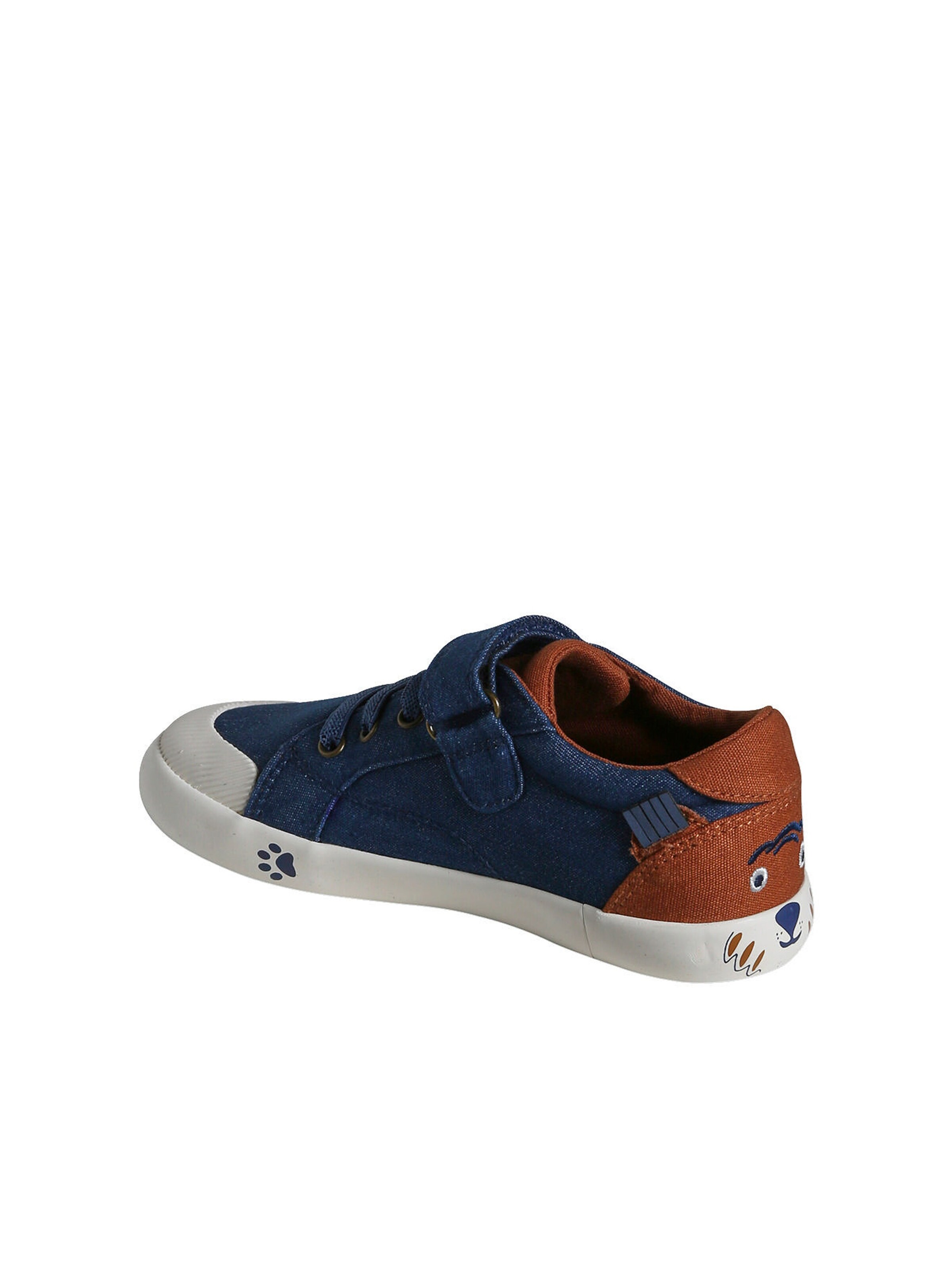 Vertbaudet Kinder Stoff-Sneakers mit Anziehtrick jeansblau