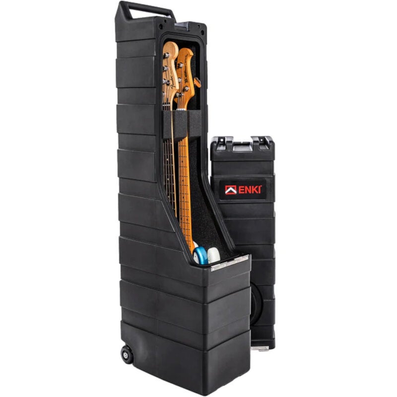 ENKI AMG-2 Electric Bass Guitar Case reiskoffer voor twee elektrische basgitaren