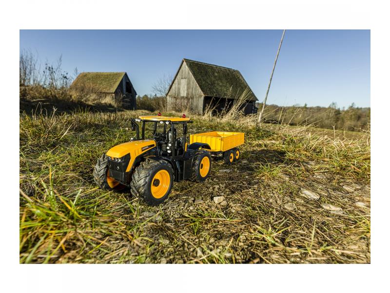 Carson Traktor JCB Fastrac mit Anhänger RTR, 1:16 Ferngesteuerter Traktor mit Licht und Sound