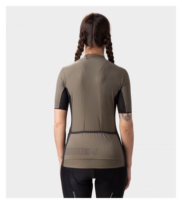 Maillot Manches Courtes Femme Alé Color Block Vert Olive
