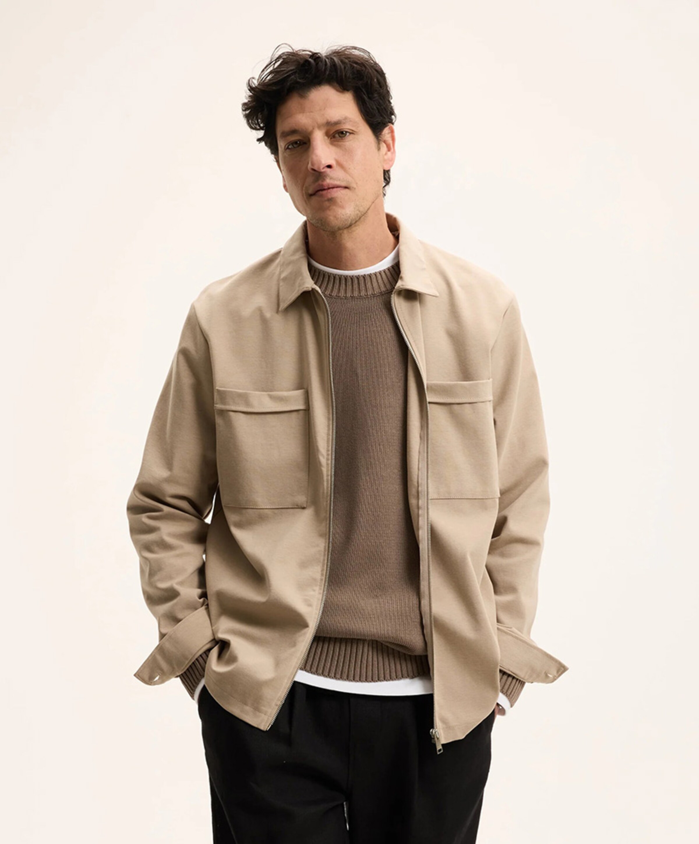 The GoodPeople Heren overshirt beige