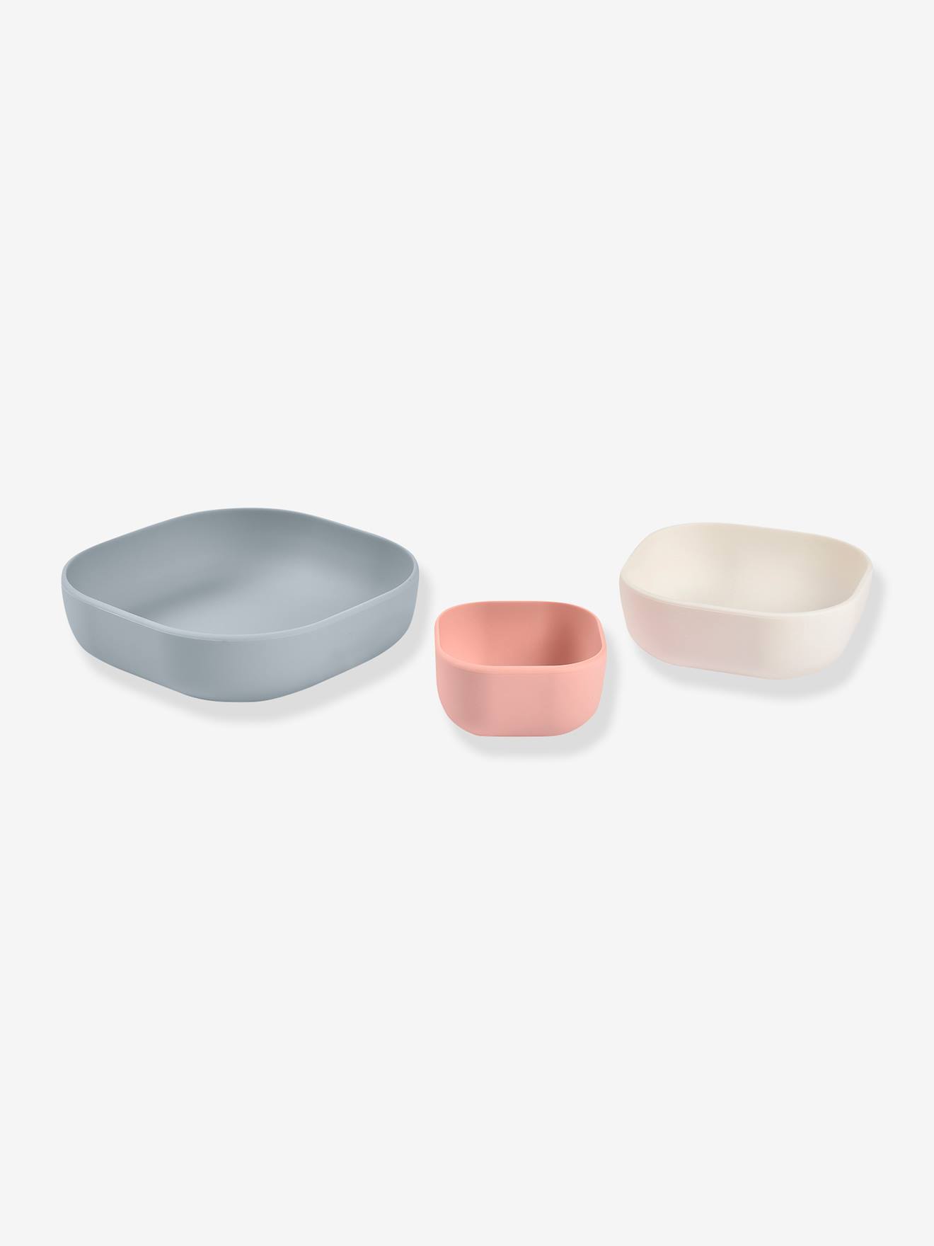 Conjunto de 3 Tigelas Empilháveis de Silicone Verde BEABA