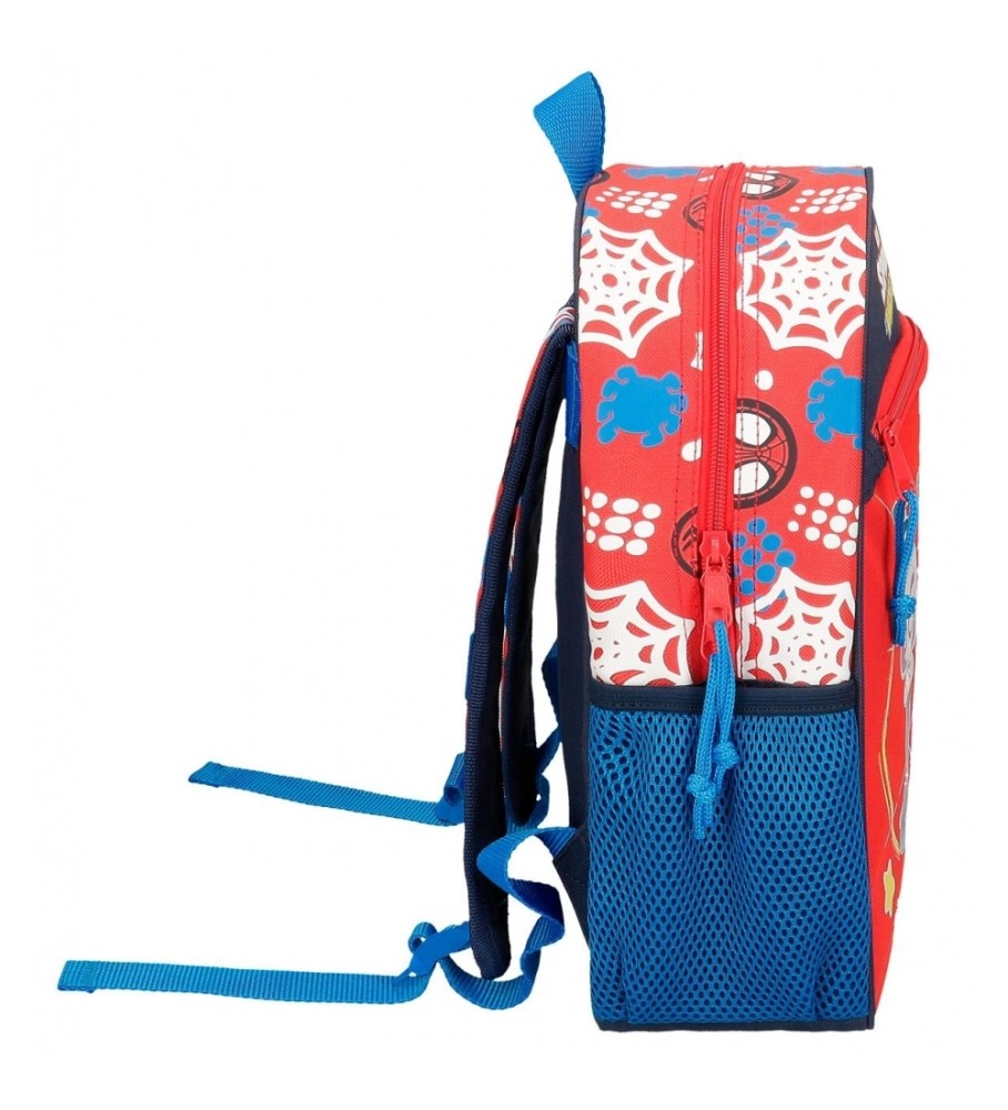 Mochila Joumma Bags Spidey e amigos 33cm adaptável a carro vermelha