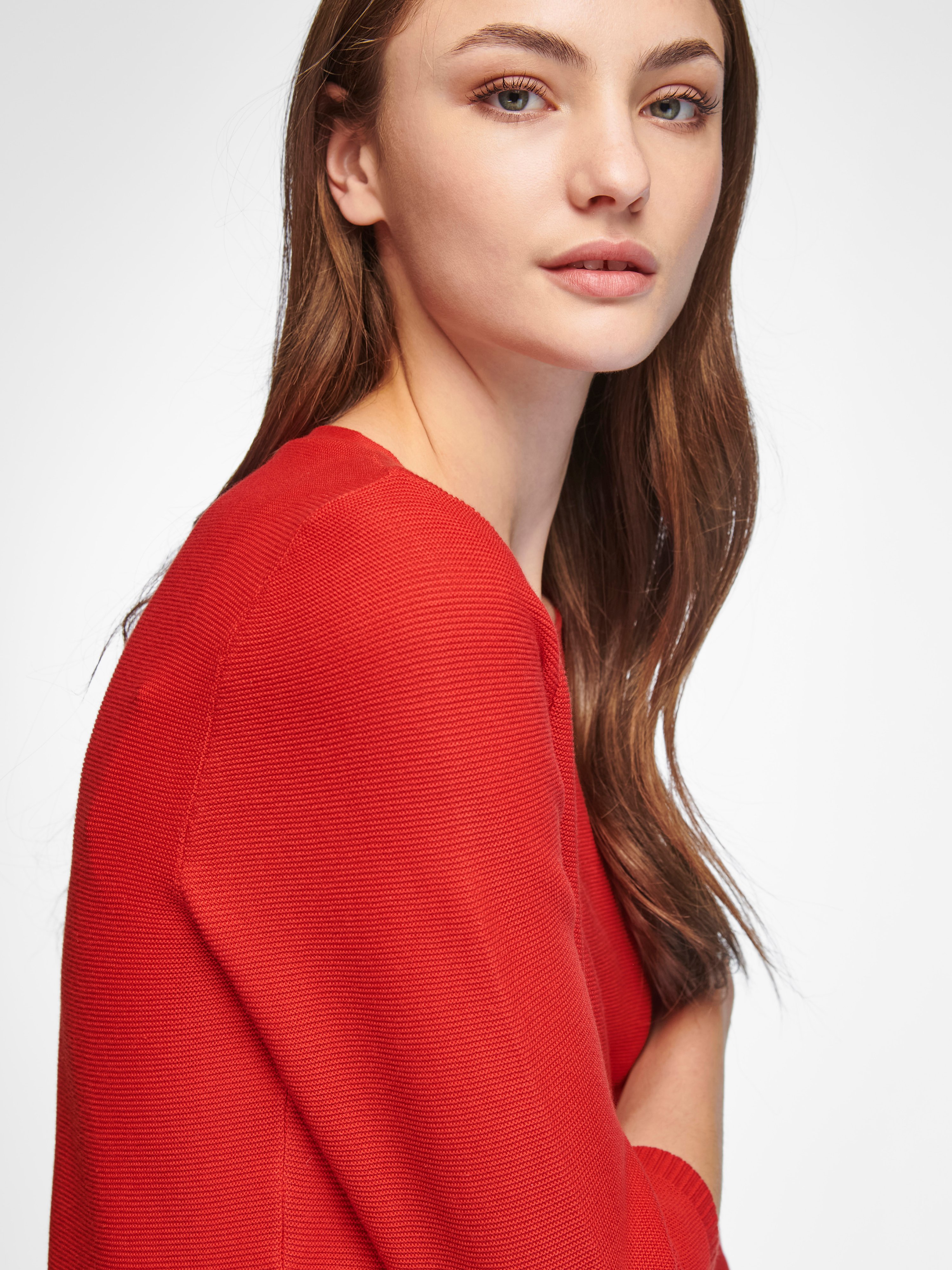 Rundhals-Pullover mit 3/4-Arm