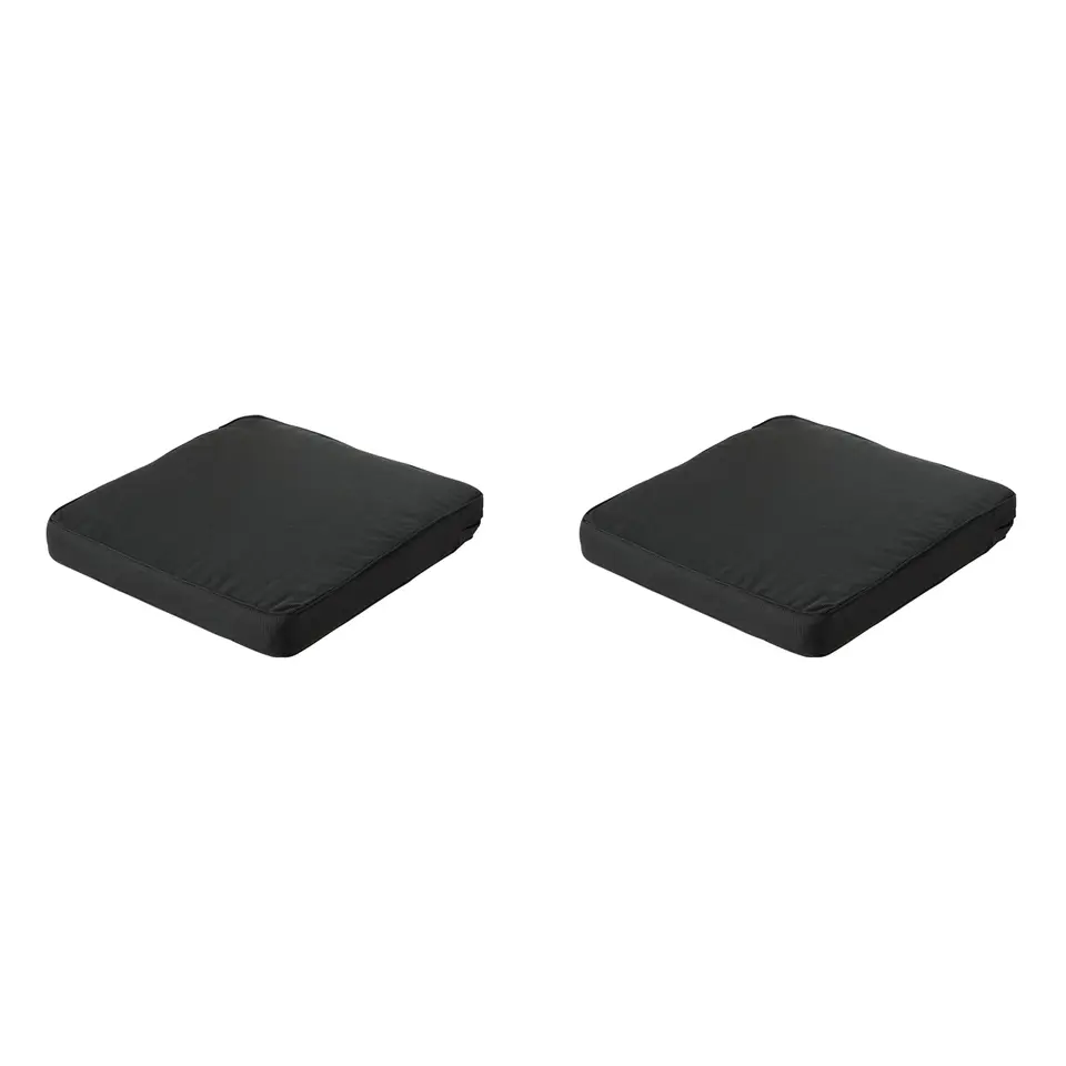 Madison - Lounge Profi-Line Zitkussen Rib black - Ca. 73x73 cm - Set van 2