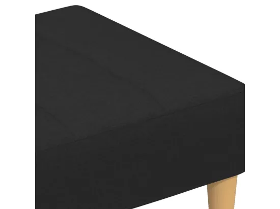 Repose-pied noir 77x55x31 cm tissu