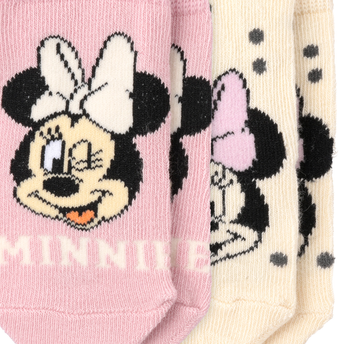 Topomini 2 Paar Minnie Maus Socken im Set cremeweiss / rosa