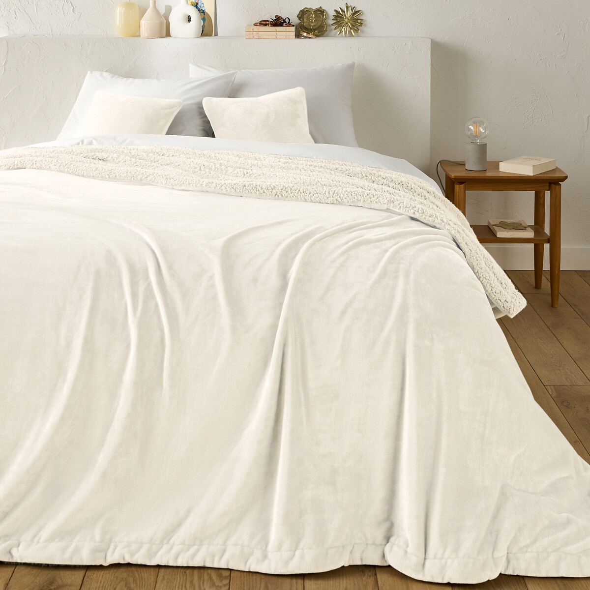 LA REDOUTE INTERIEURS<br>Colcha em lã e sherpa, Maxine