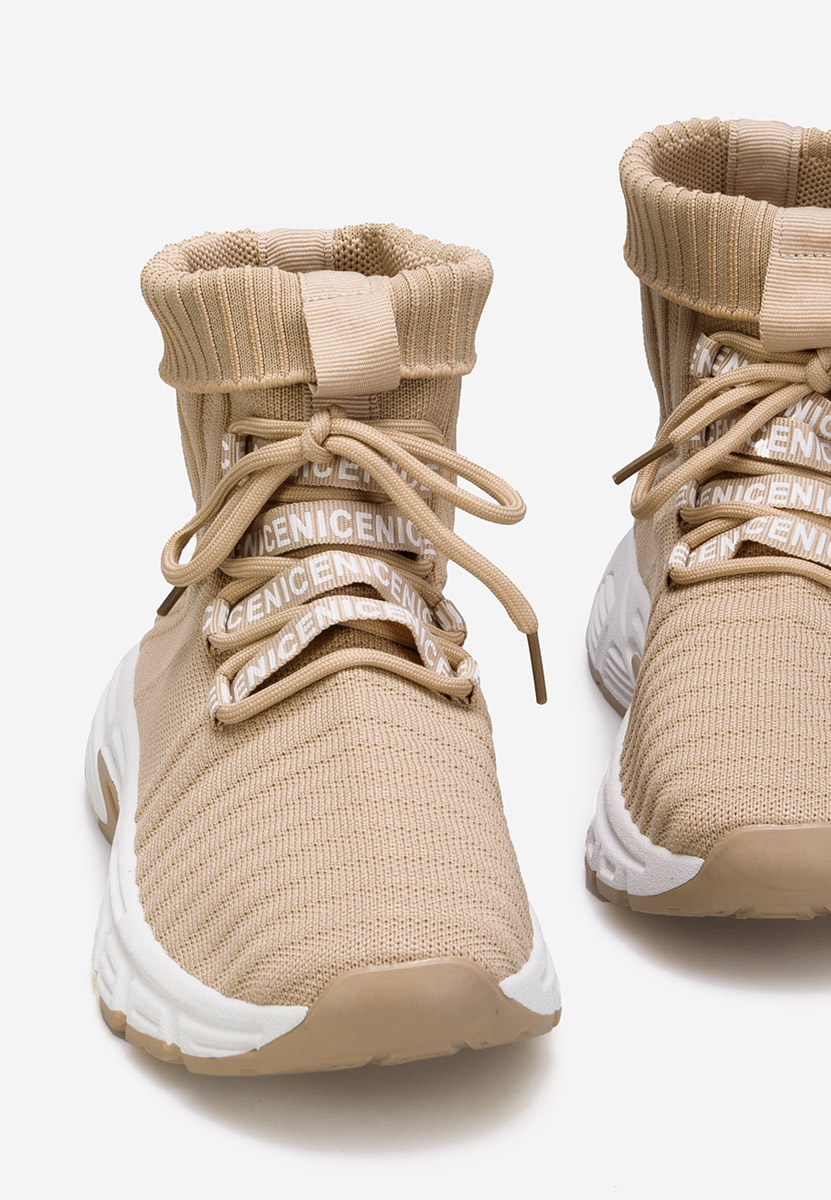 Baskets chaussette bruns Ronda