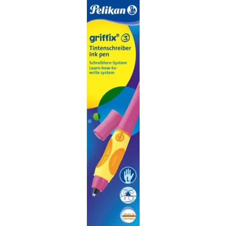 Pelikan griffix® 3Tintenschreiber, berry pink, links, Faltschachtel