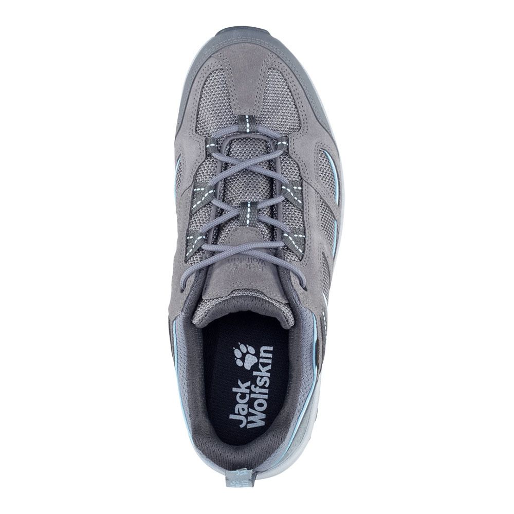 Jack Wolfskin VOJO 3 TEXAPORE LOW - Chaussures de randonné Femme tarmac grey/light blue