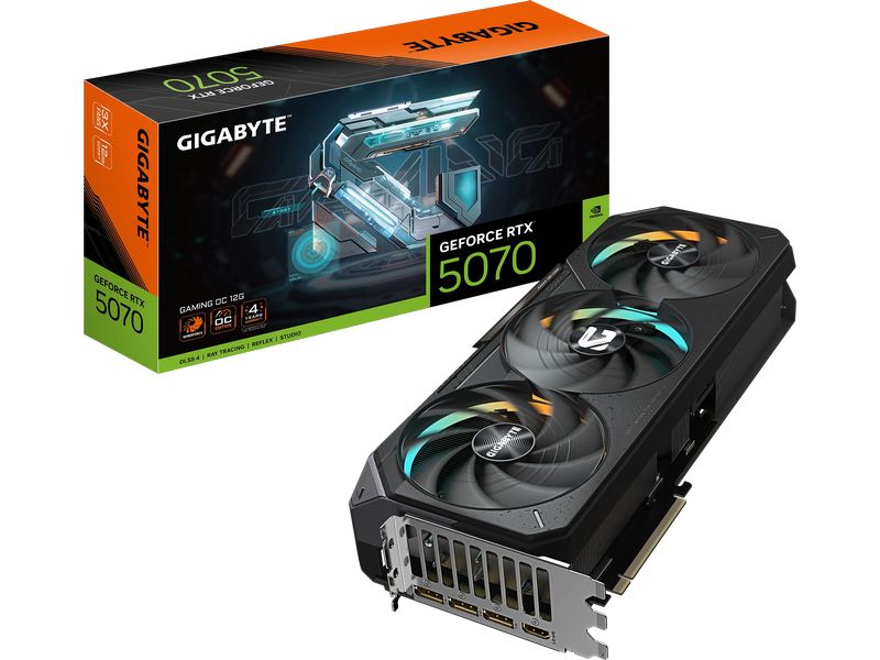Gigabyte Grafikkarte GeForce RTX 5070 Ti GAMING OC 16 GB Gaming Grafikkarte mit 16 GB GDDR7 Speicher