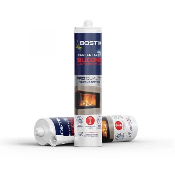 Bostik Silicone Acético Alta Temperatura Vermelho 300ml