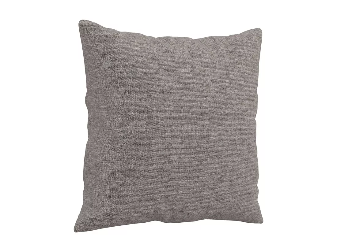 Canapé 3 places avec oreillers décoratifs taupe 180 cm tissu