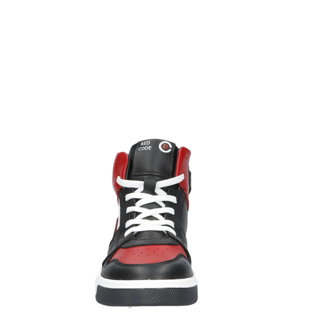 Red Code leren sneakers rood/zwart/wit