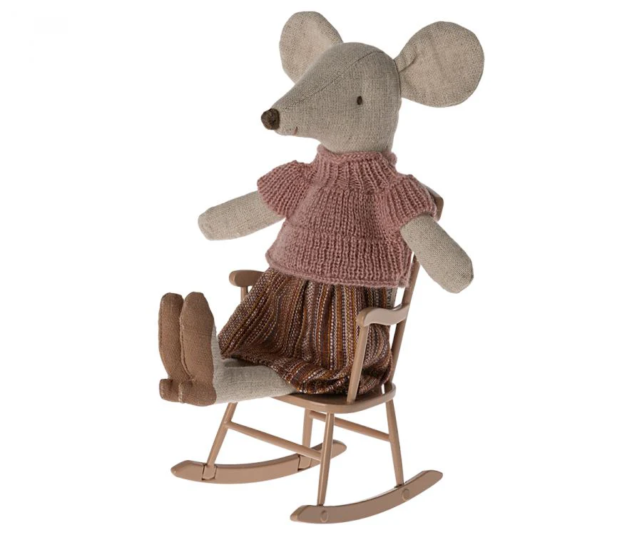 Maileg Rocking Chair, Mouse dark powder