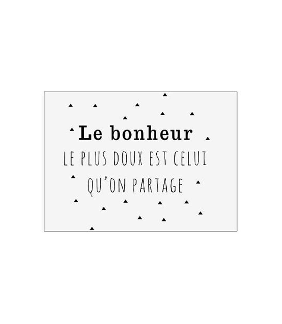 Sticker Mural Texte Bonheur 30x40cm Noir