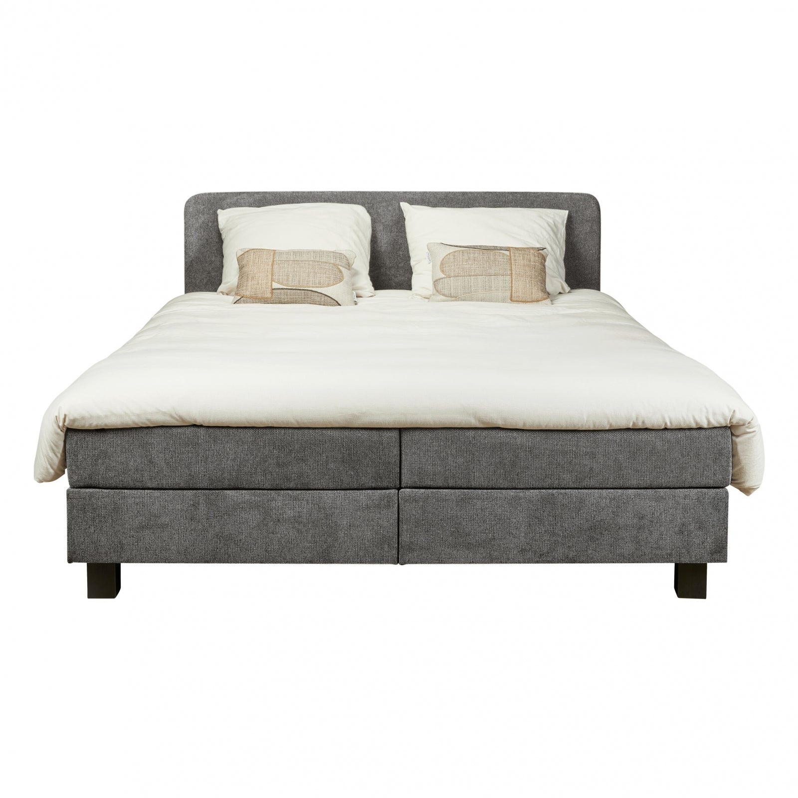Boxspring Bilbao - Antraciet|Grijs - Textiel