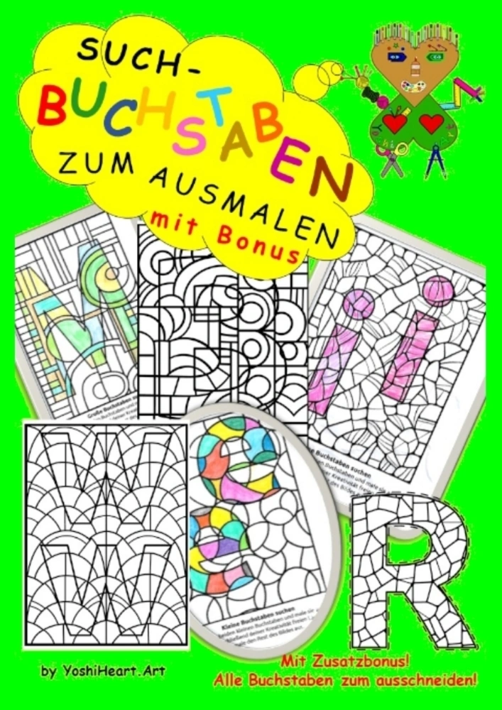 Such-Buchstaben zum Ausmalen