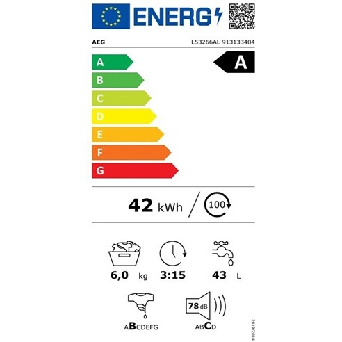 Lave-linge top Aeg L53266AL 6.0 kg