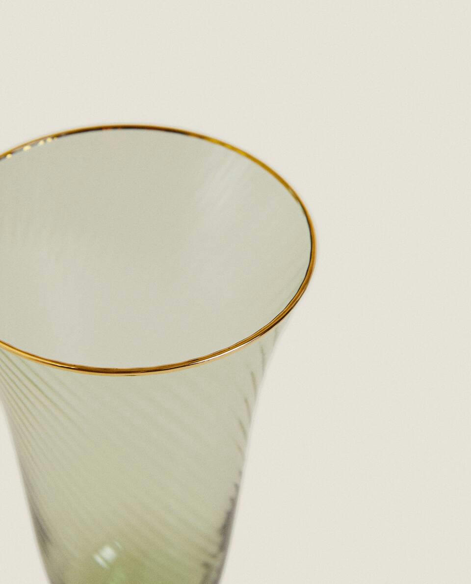 Taça de Natal com borda dourada