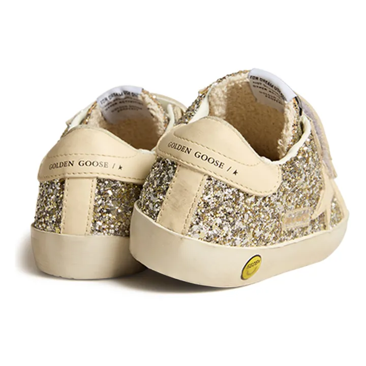 Golden Goose Baskets Scratchs Old School Paillettes Signature | Argenté