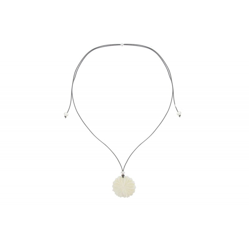 Collier Fleur de Nacre Perles Argent