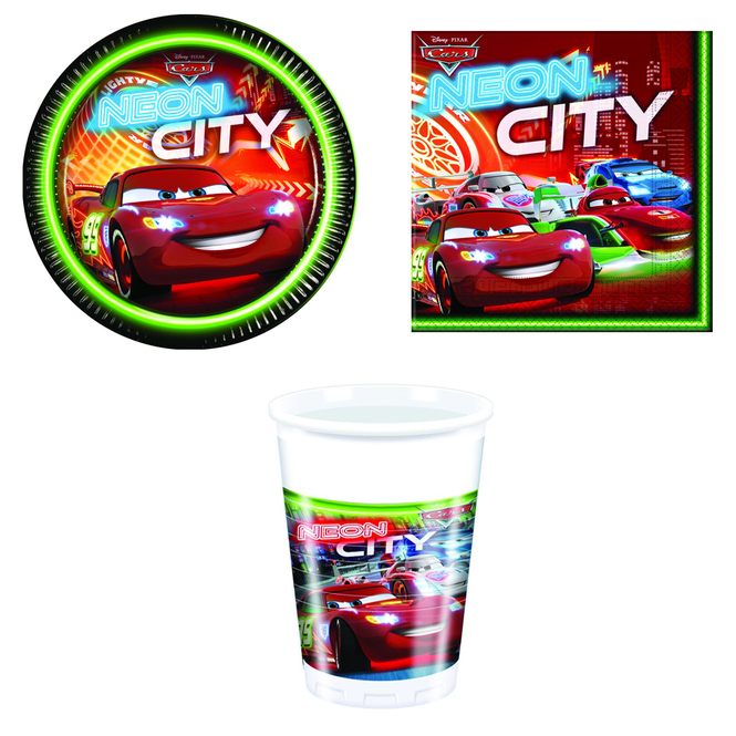 Disney Cars Neon City Party Set klein