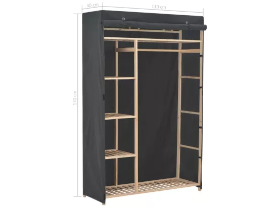 Garde-robe Gris 110 x 40 x 170 cm Tissu