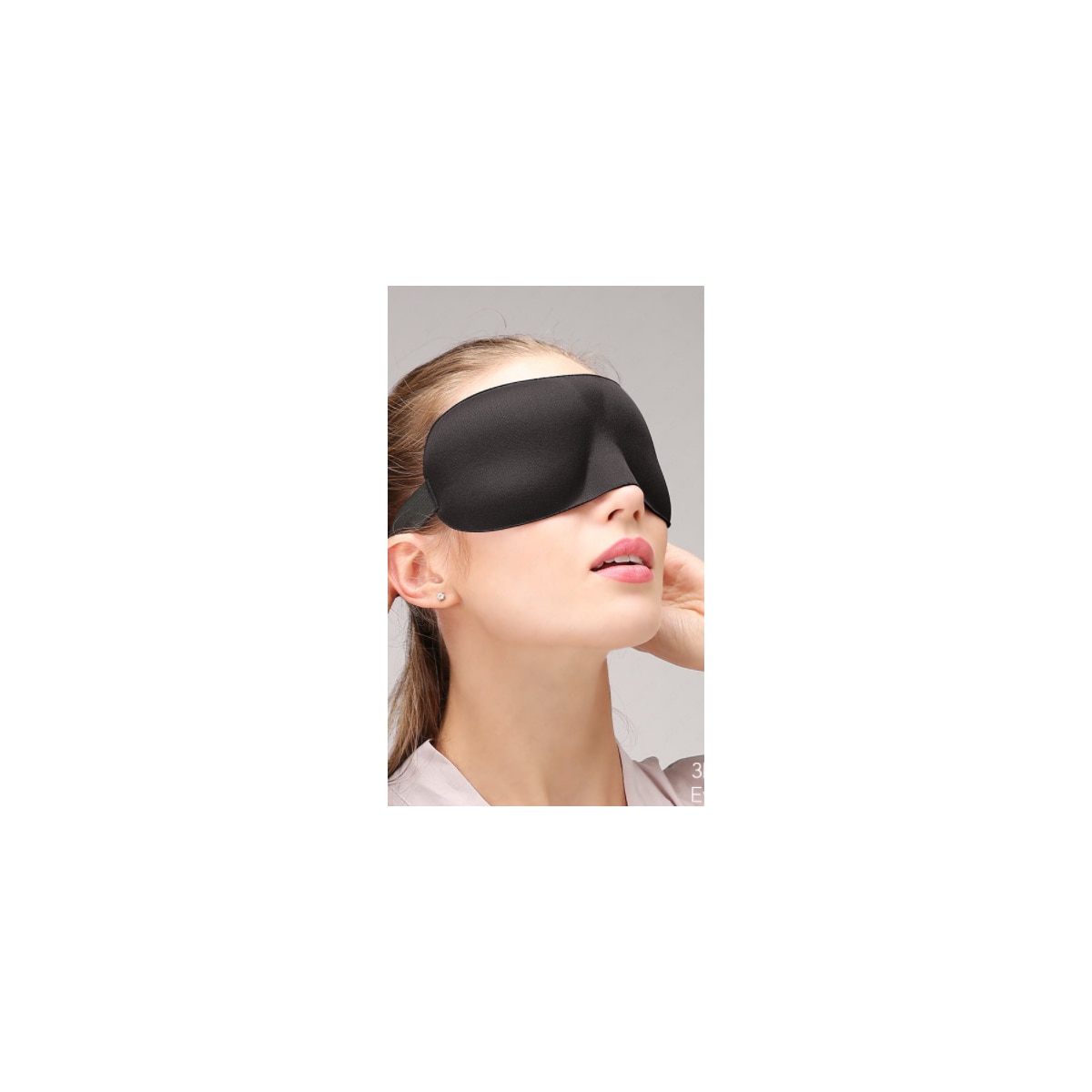 Sovemaske, sort 3D 2 stk.