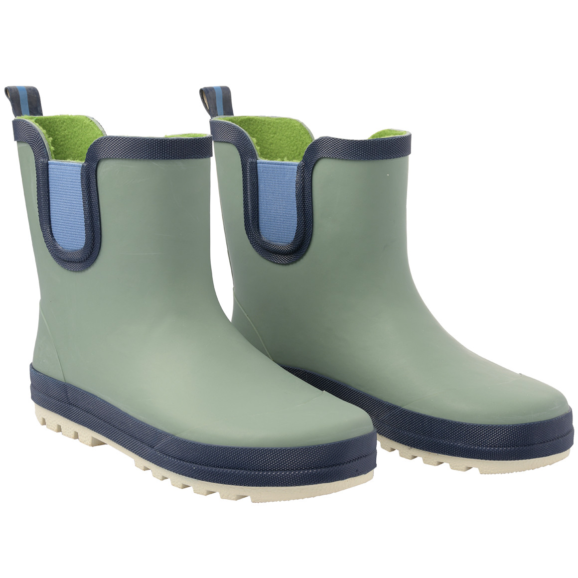 Jonas Nielsen Kinder Gummistiefel mit niedrigem Schaft helloliv / dunkelblau / hellblau