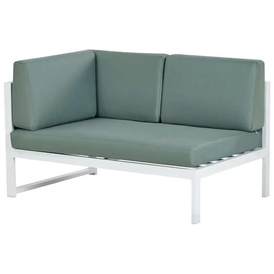 CASTELLA - Loungeset voor 6 - Wit/Groen - Aluminium