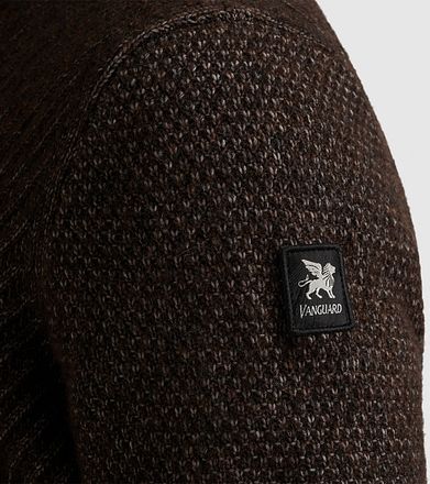Vanguard Trui Half Zip Wol Bruin VKW2310312-8080 kopen