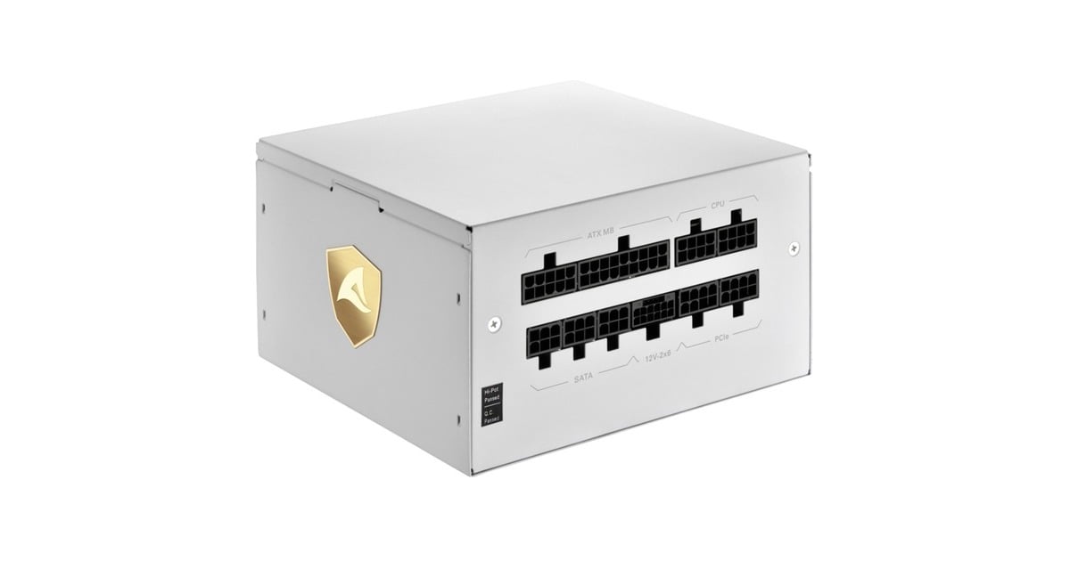 SharkoonRebel P20 750 White modulaire 750 watt voeding   (Wit, 1x 12V-2x6, 4x PCIe)