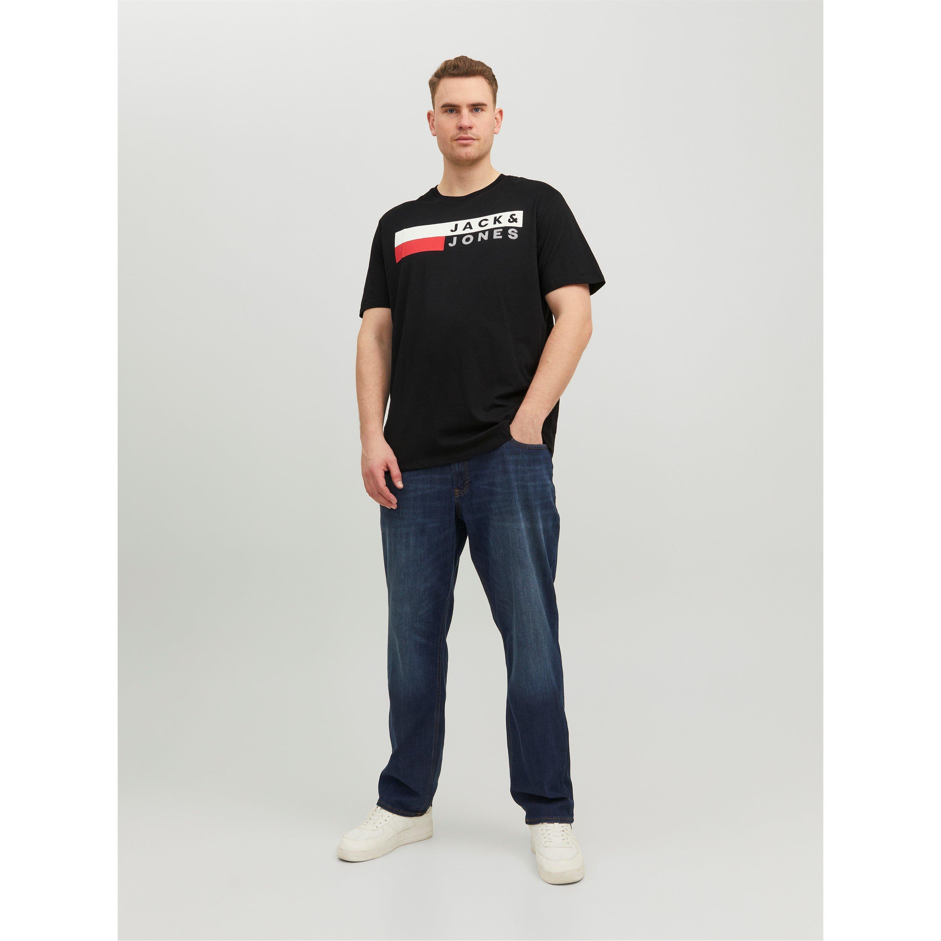 Jack and Jones Short Sleeve Logo T Shirt Mens Plus Size