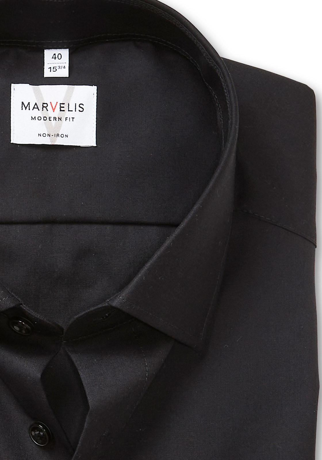 MARVELIS Langarmhemd modern fit, Businesshemd, bügelfrei, New-Kentkragen