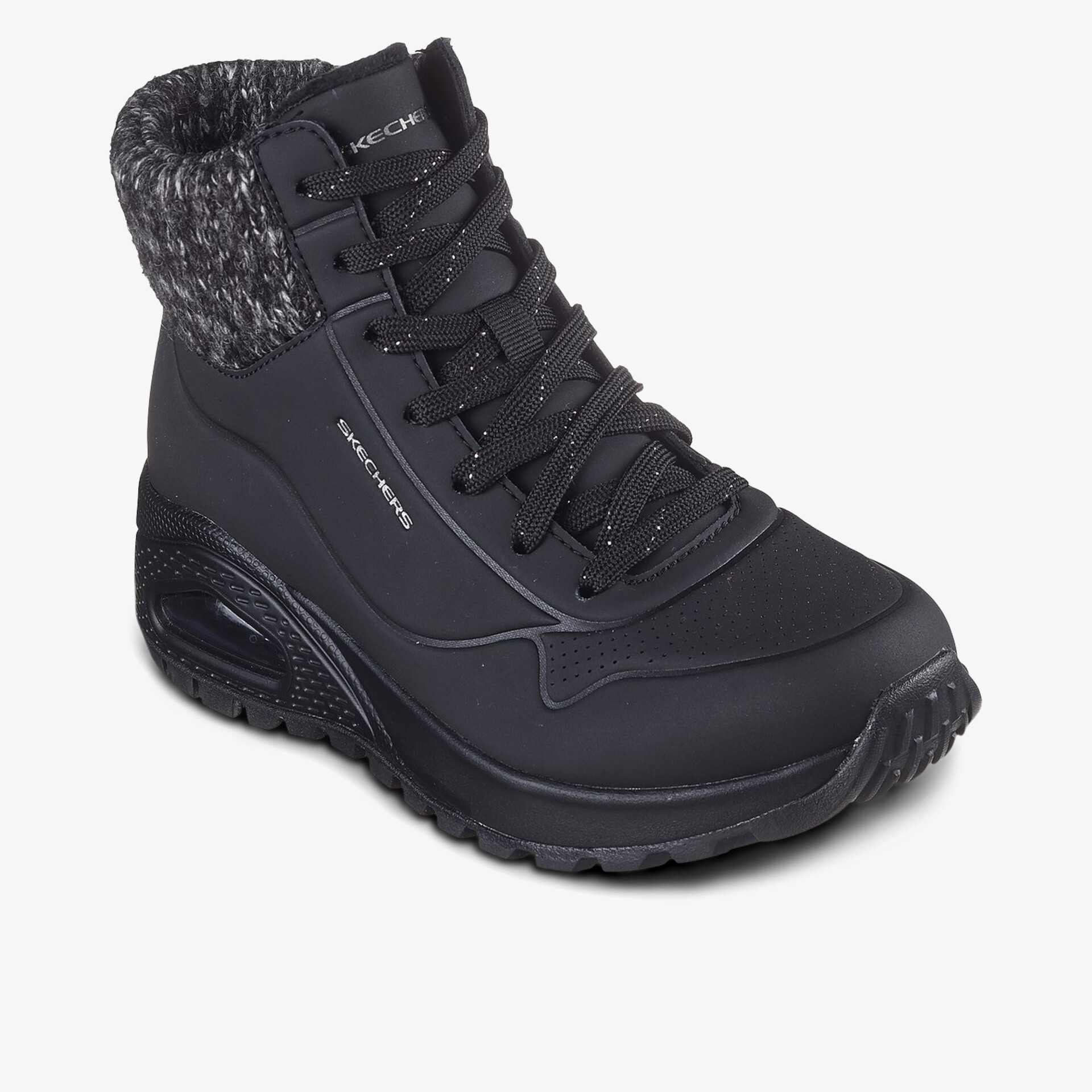 SKECHERS UNO RUGGED DARLING DAZE Damen Winter Boots schwarz