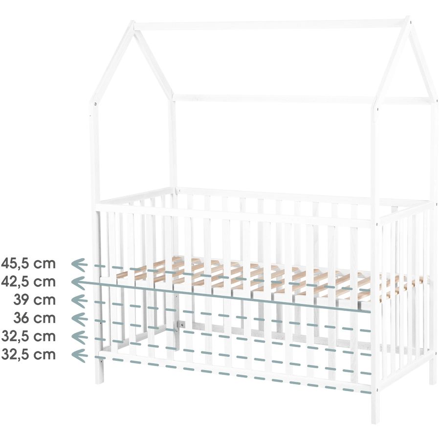 kindsgard Hausbett lillehus 60 x 120 cm weiß