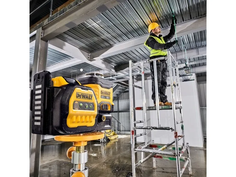 DeWALT DCE089NG18-XJ, 50 m, 3 mm/m, 360°, 360°, Linjeniveau, Sort, Gul