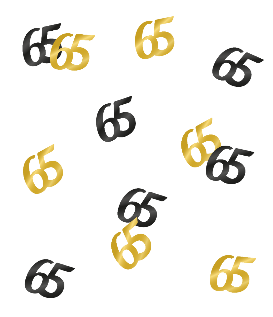 Tafelconfetti 65 Jaar 20gr