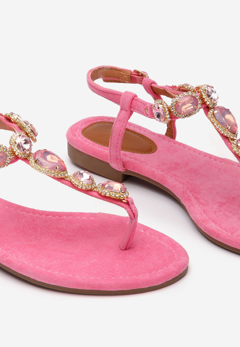 Sandales plates fuchsia Austea