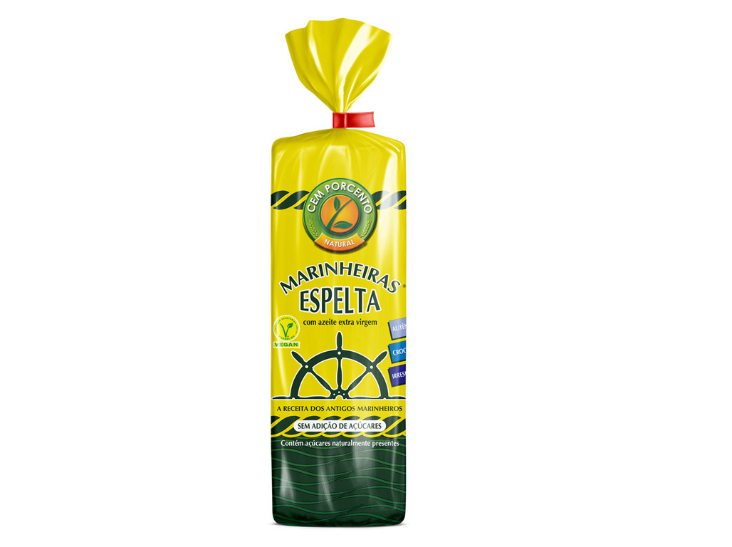 BOLACHAS CEM PORCENTO MARINHEIRAS ESPELTA 200G