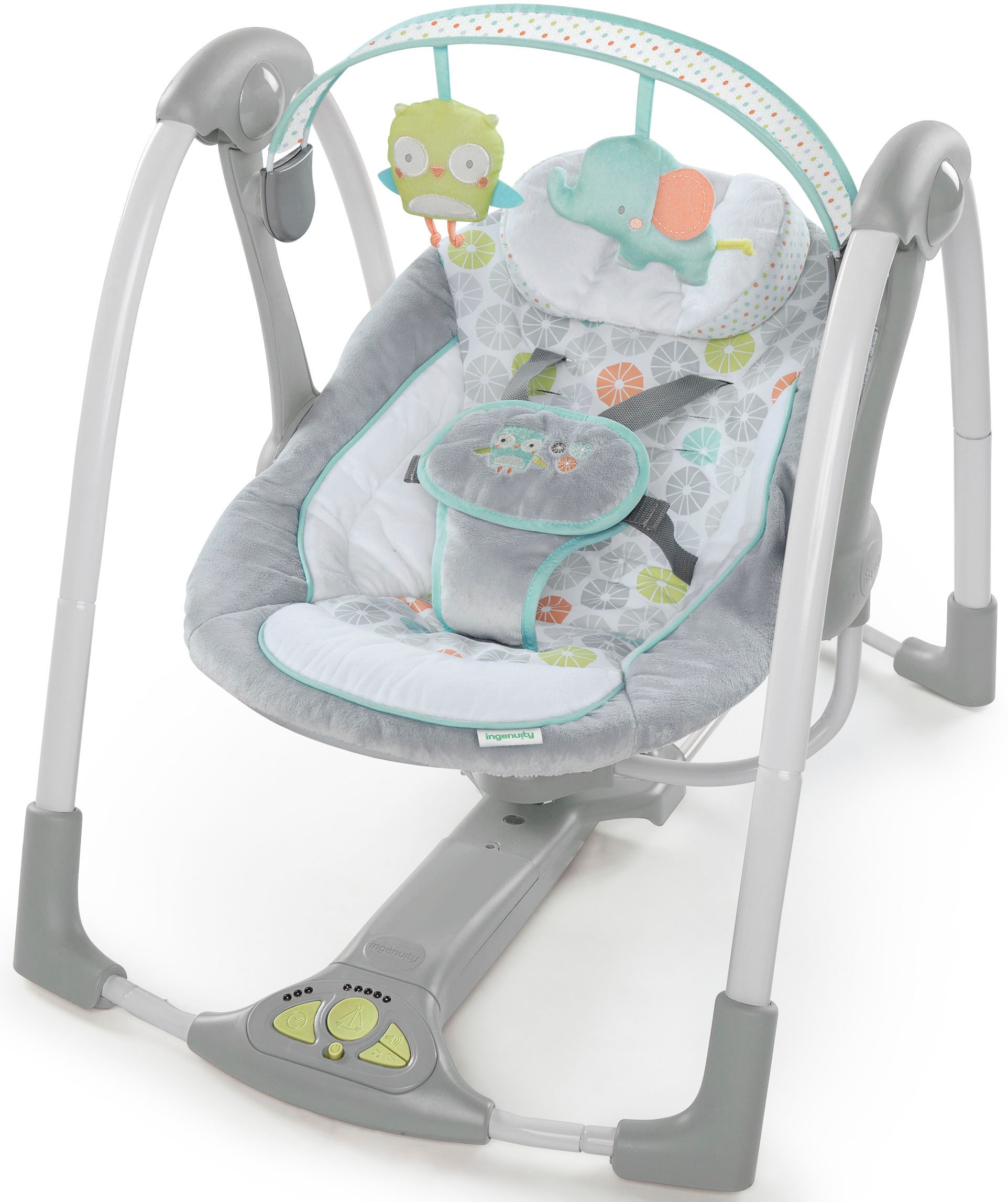 ingenuity Babyschaukel »Swing'n Go, Hugs & Hoots« bis 9 kg tragbar