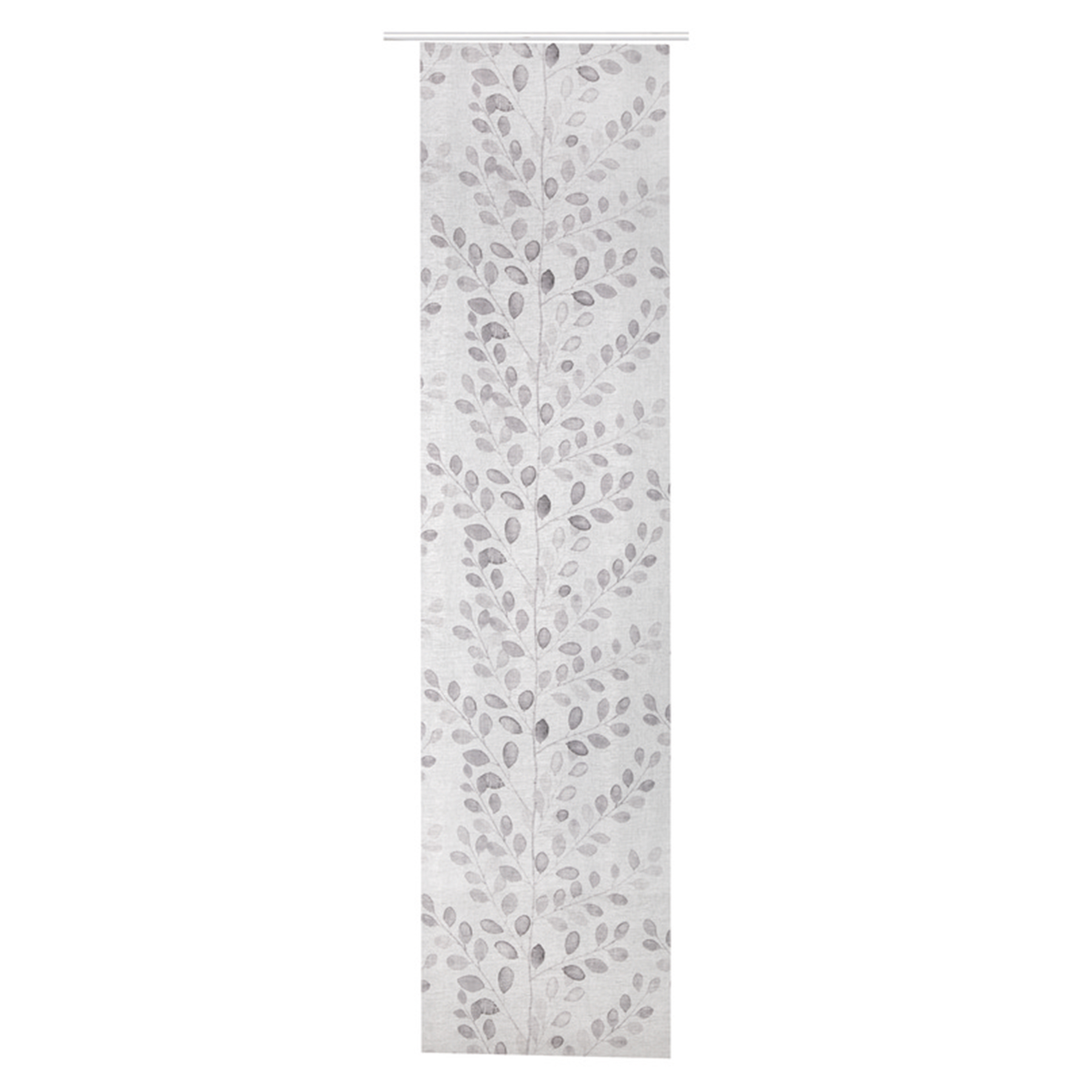 Schiebevorhang - grau - Blätter - 60x245 cm