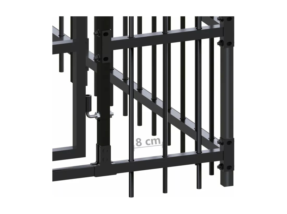 Chenil cage enclos pac noire 672 x 192 x 200 cm 02_0041738