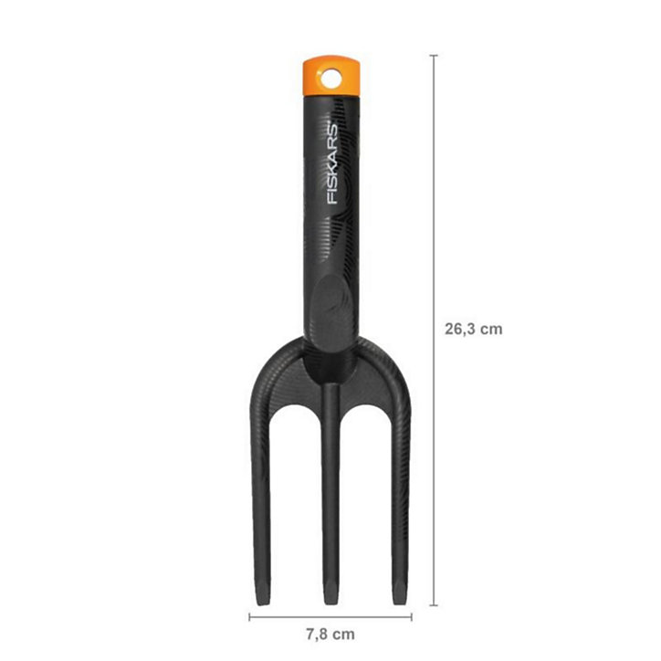 Fourche à bêcher à 3 dents Solid Fiskars noir