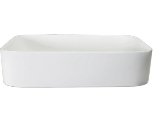 Jungborn THALON opzetwastafel 50 cm, glanzend wit, inclusief keramische afvoerplug
