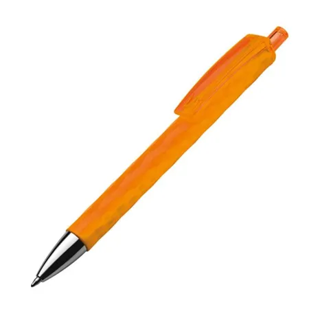 Macma Kugelschreiber aus Kunststoff mit gemustertem Schaft, orange, 10 Stück