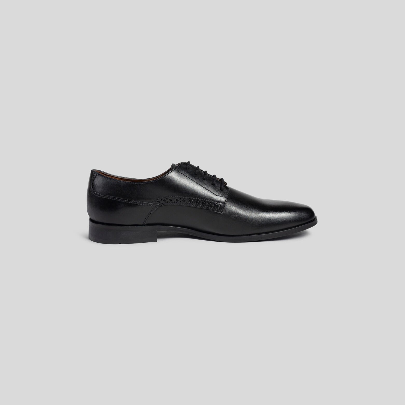 Chaussures de costume en cuir lisse Noir